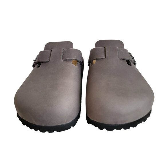 Birkenstock Boston Leather Clogs in Grey Men's Size 45 EU 12-12.5 US Regular Fit - Picture 6 of 10